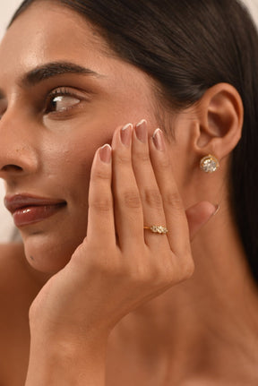 Checkboard Diamond Baguette Ring - Evara Jewelry LLC