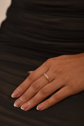 Checkboard Diamond Baguette Ring - Evara Jewelry LLC