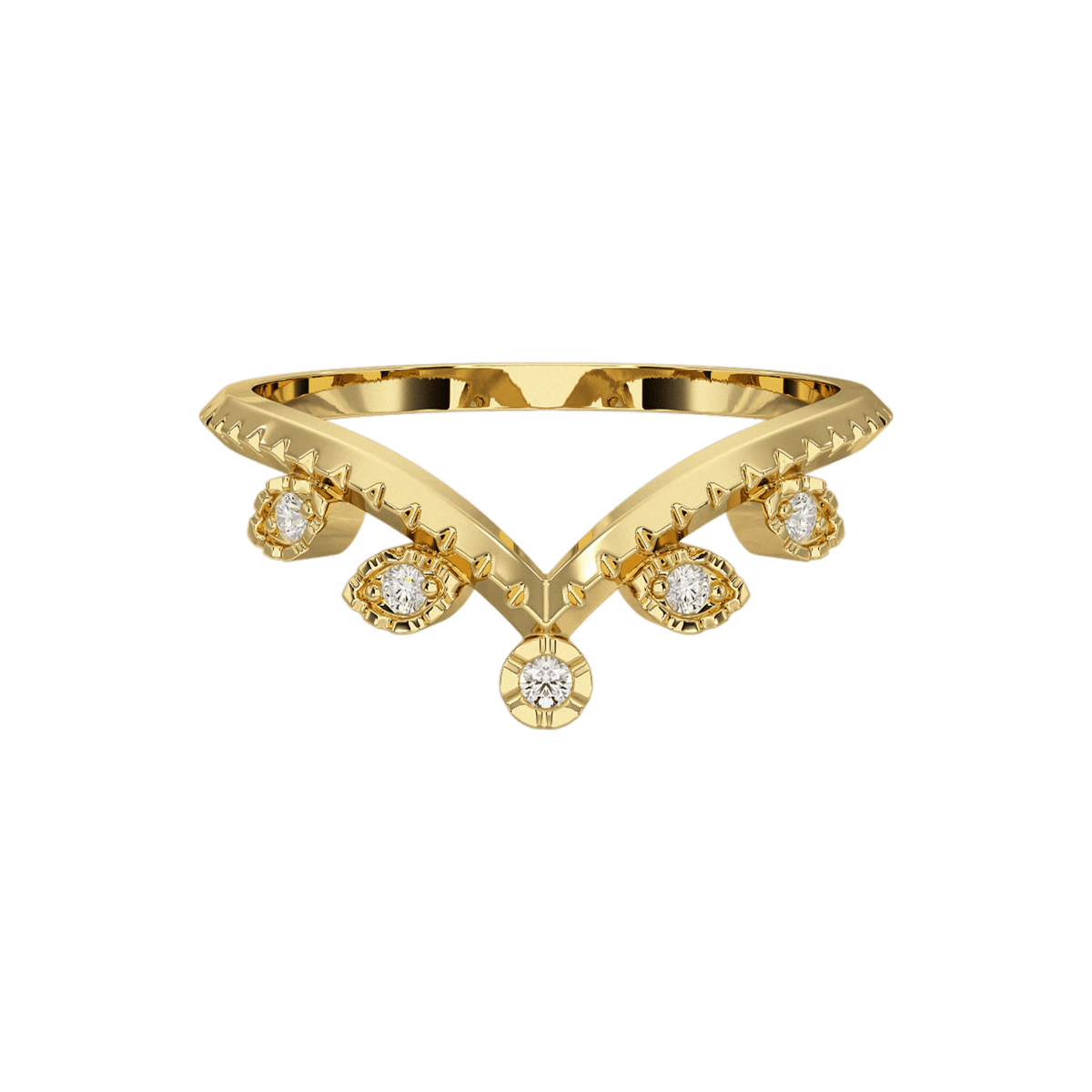 Chevron Nature Insipred Twig Stacking Ring - Evara Jewelry LLC