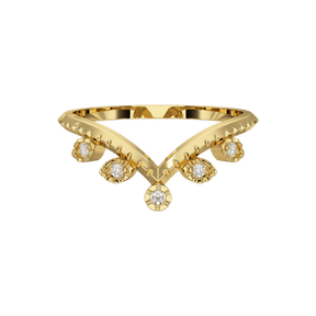 Chevron Nature Insipred Twig Stacking Ring - Evara Jewelry LLC