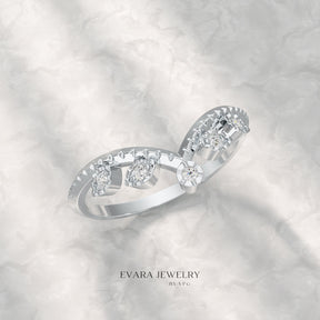 Chevron Nature Insipred Twig Stacking Ring - Evara Jewelry LLC