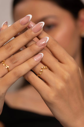 Chevron Nature Insipred Twig Stacking Ring - Evara Jewelry LLC