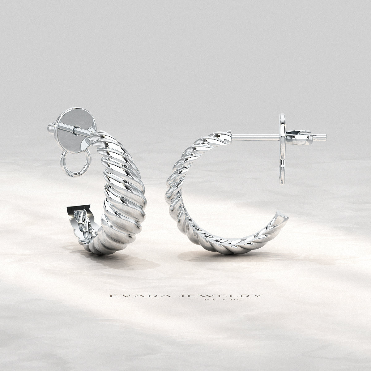 Chunky Twisted Gold Hoop Earrings for Women - Evara Jewelry LLC