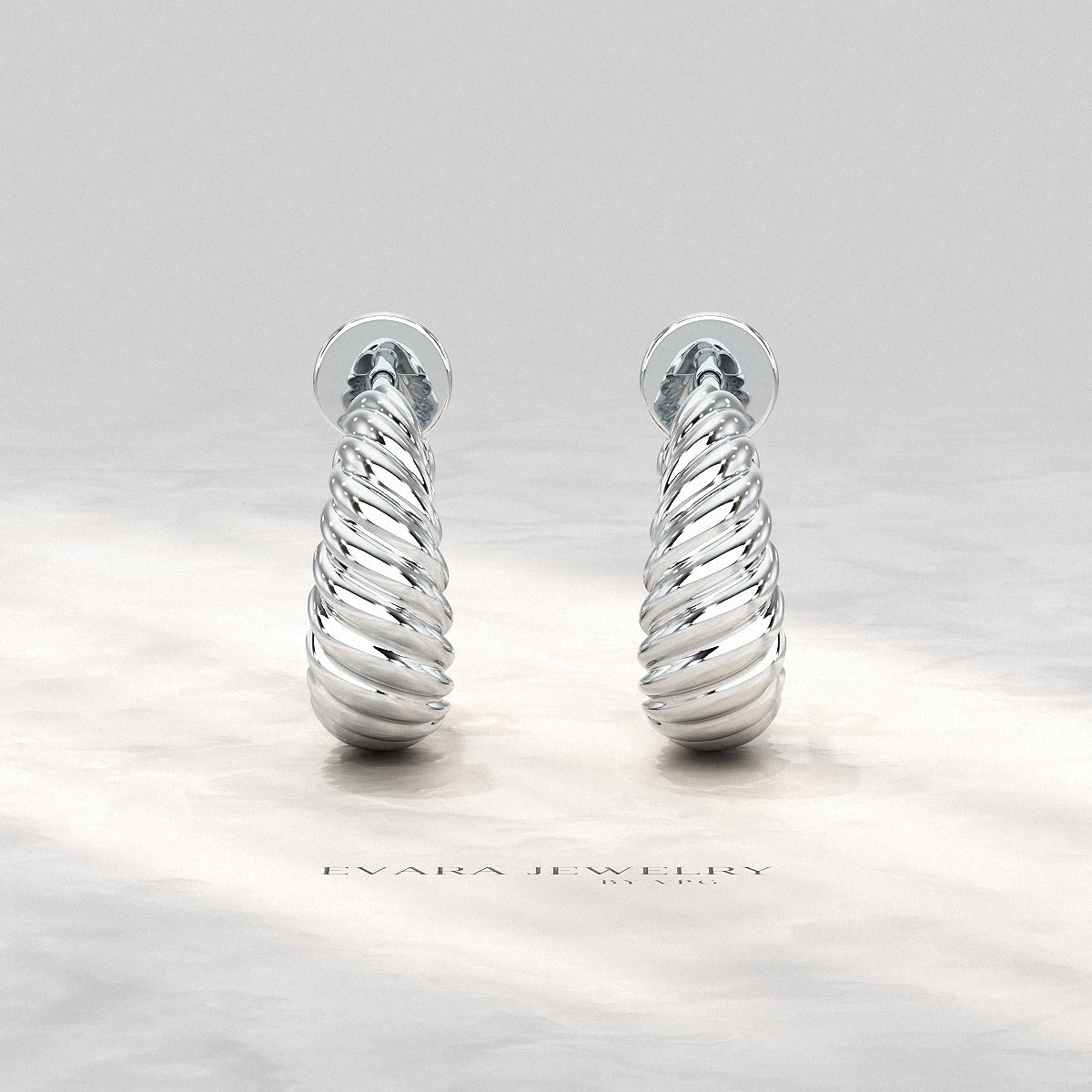 Chunky Twisted Gold Hoop Earrings for Women - Evara Jewelry LLC