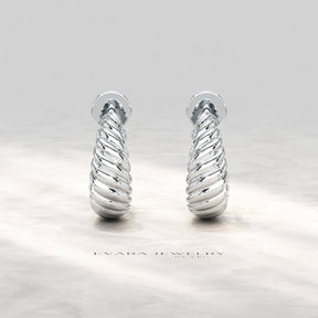 Chunky Twisted Gold Hoop Earrings for Women - Evara Jewelry LLC