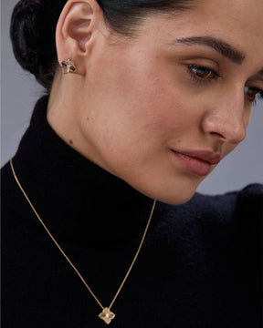 Clover Floral Diamond Earrings for Her - Evara Jewelry LLC