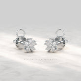Flora Five Stone Diamond Studs - Evara Jewelry LLC