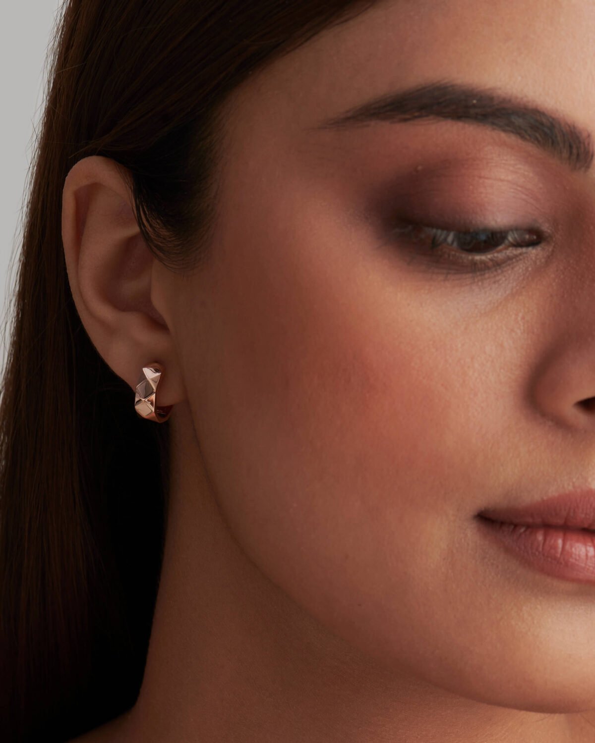 Geometric Hoop Earrings in 10K | 14K | 18K Solid Gold - Chunky Hoops - Evara Jewelry LLC