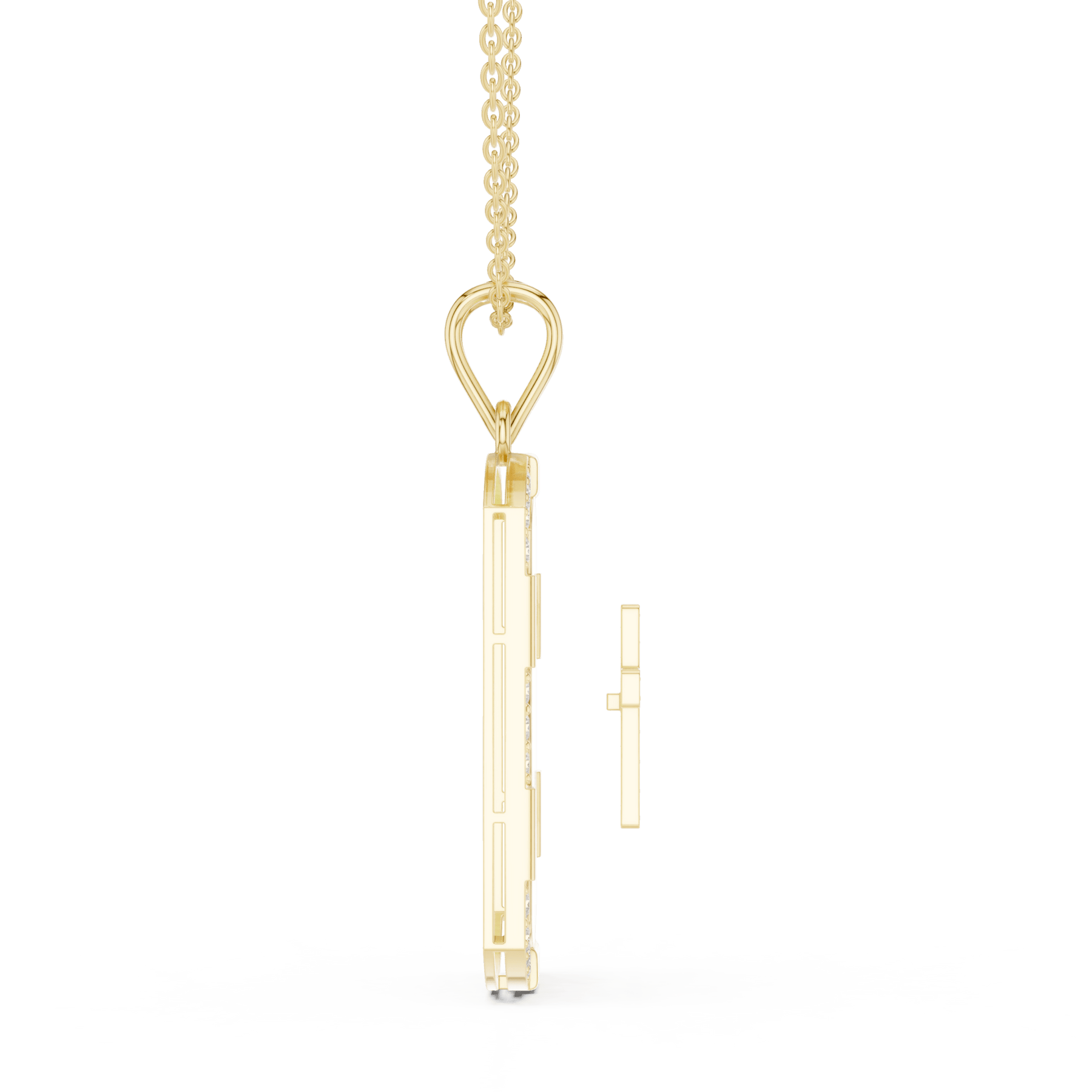 Gold Diamond Cross Pendant Necklace - Evara Jewelry LLC