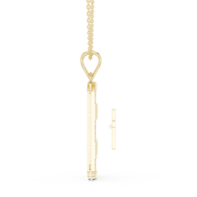 Gold Diamond Cross Pendant Necklace - Evara Jewelry LLC