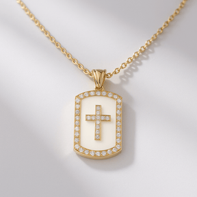 Gold Diamond Cross Pendant Necklace - Evara Jewelry LLC