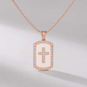 Gold Diamond Cross Pendant Necklace - Evara Jewelry LLC