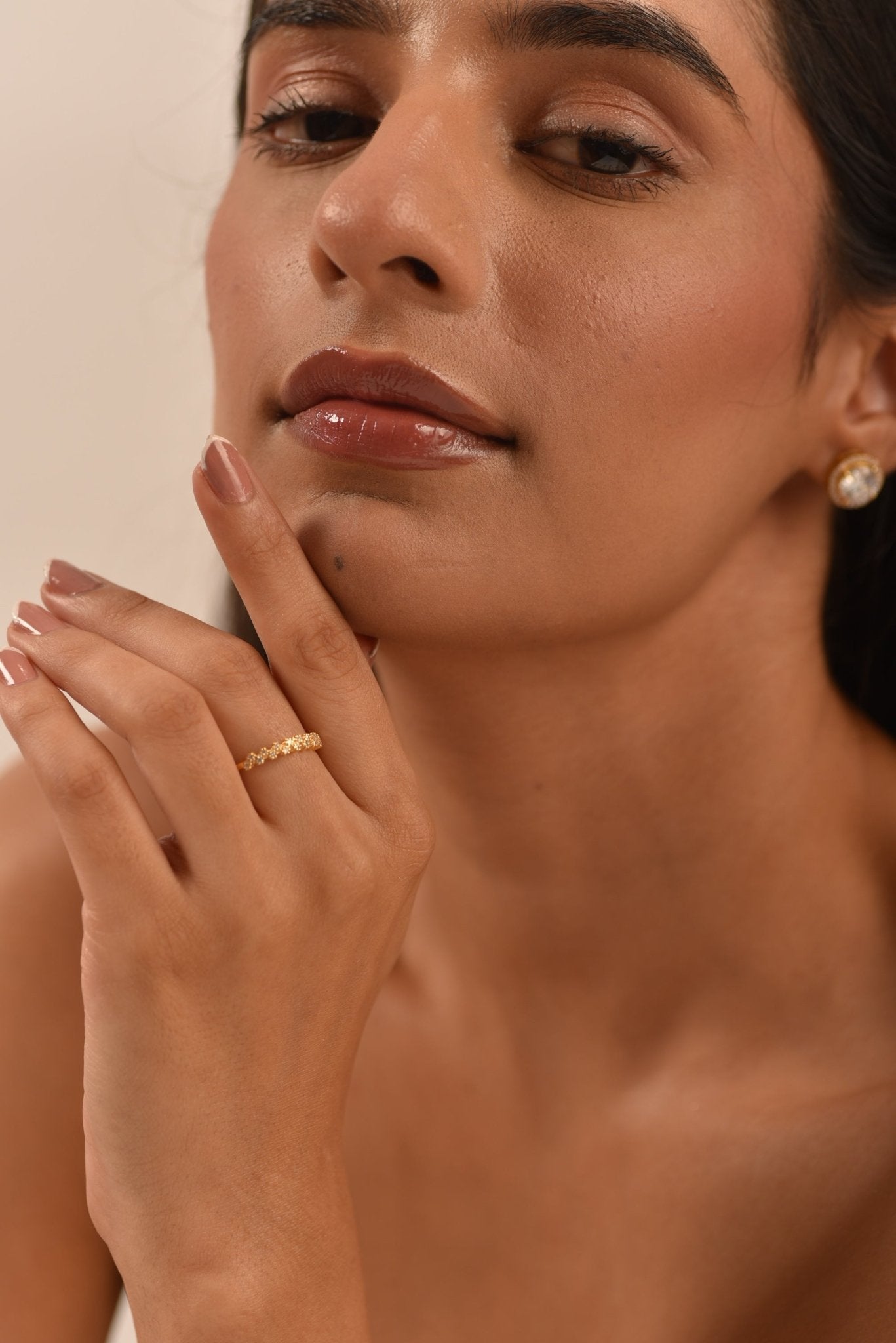 Gold Graduated Diamond - 14K Stacking Ring - Evara Jewelry LLC