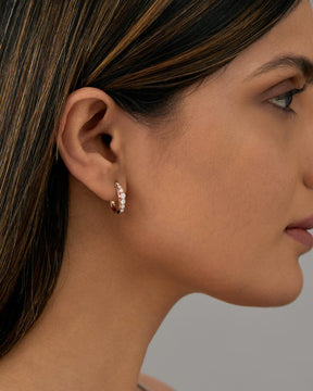 Graduating Lab Grown Diamond Diamond Hoop Earrings - Evara Jewelry LLC