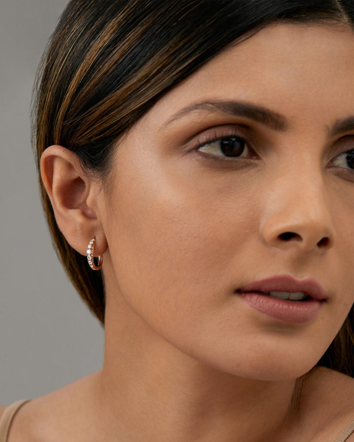 Graduating Lab Grown Diamond Diamond Hoop Earrings - Evara Jewelry LLC