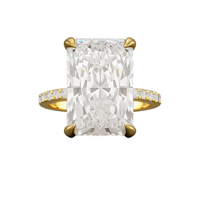 HUGE 10 Carat Radiant Cut Diamond Engagement Ring - Evara Jewelry LLC