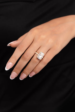 HUGE 10 Carat Radiant Cut Diamond Engagement Ring - Evara Jewelry LLC