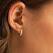 Classic Lab Grown Diamond Pave Everyday Hoop Earrings: Dainty Hoops, Minimal Wedding Gift