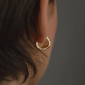 2.76 Carat Lab Grown Diamond Baguette Earrings: 14K Solid Gold, Diamond Art Deco Hoops