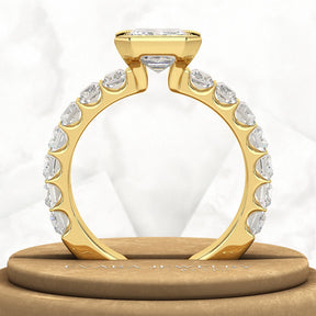 Luxury Diamond 4.52 Carat Emerald Cut Wedding Band - Evara Jewelry LLC