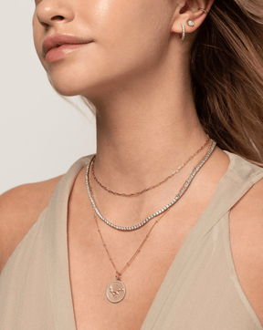 Luxury Diamond Tennis Necklace - 14K/18K White Gold Lab Grown Diamond Choker - Evara Jewelry LLC