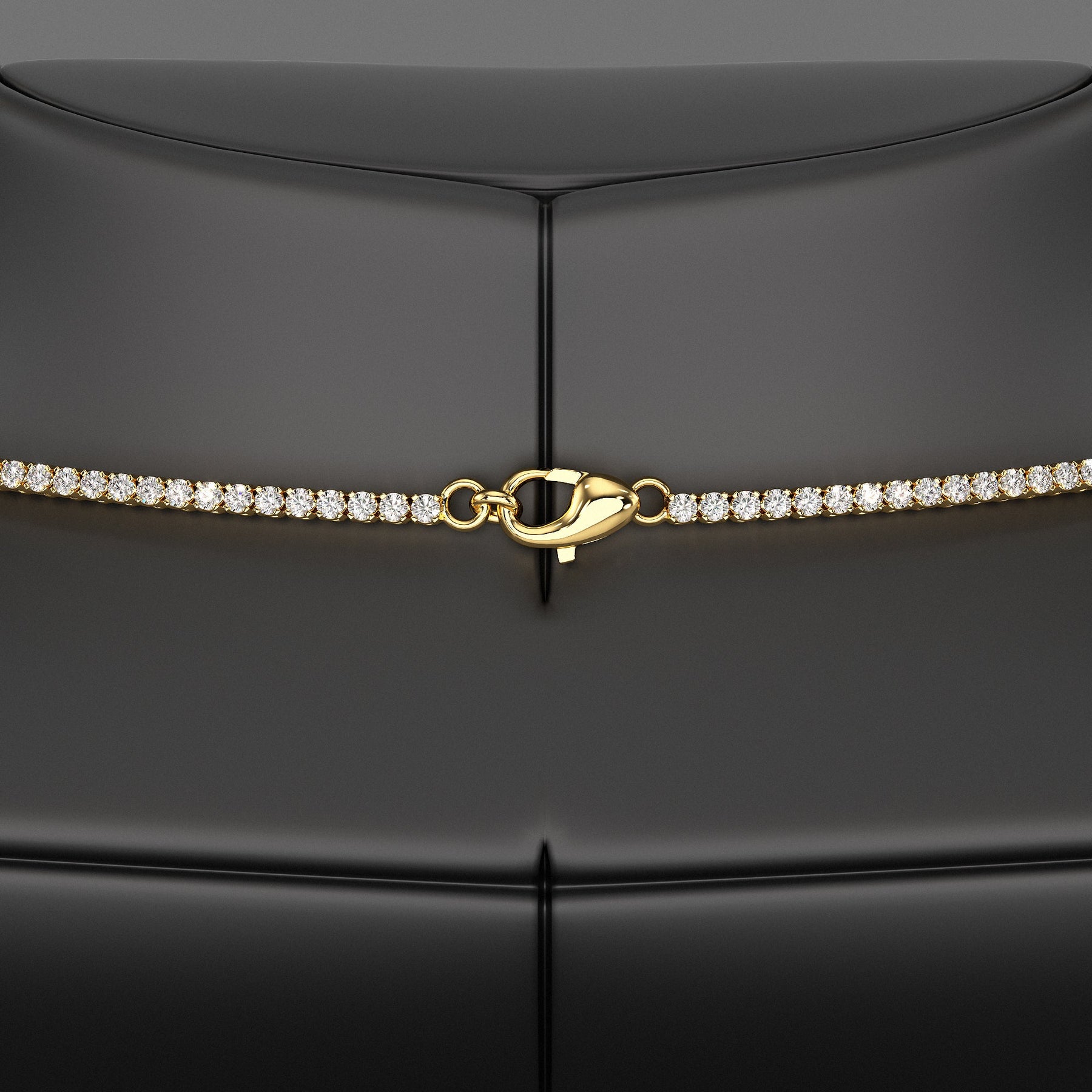 Luxury Diamond Tennis Necklace - 14K/18K White Gold Lab Grown Diamond Choker - Evara Jewelry LLC