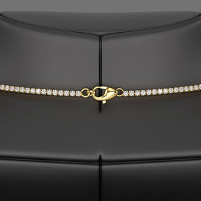 Luxury Diamond Tennis Necklace - 14K/18K White Gold Lab Grown Diamond Choker - Evara Jewelry LLC
