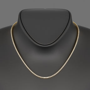 Luxury Diamond Tennis Necklace - 14K/18K White Gold Lab Grown Diamond Choker - Evara Jewelry LLC