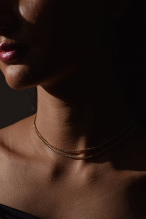 Luxury Diamond Tennis Necklace - 14K/18K White Gold Lab Grown Diamond Choker - Evara Jewelry LLC