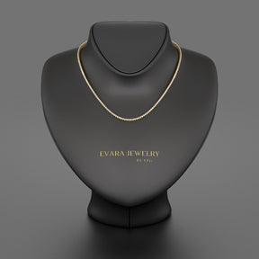 Luxury Diamond Tennis Necklace - 14K/18K White Gold Lab Grown Diamond Choker - Evara Jewelry LLC