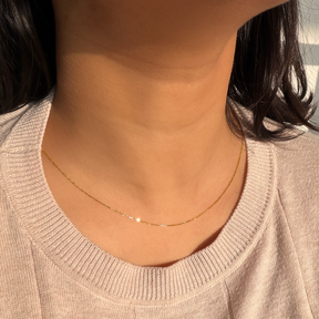 Cable Chain: Thin Solid Gold Chain