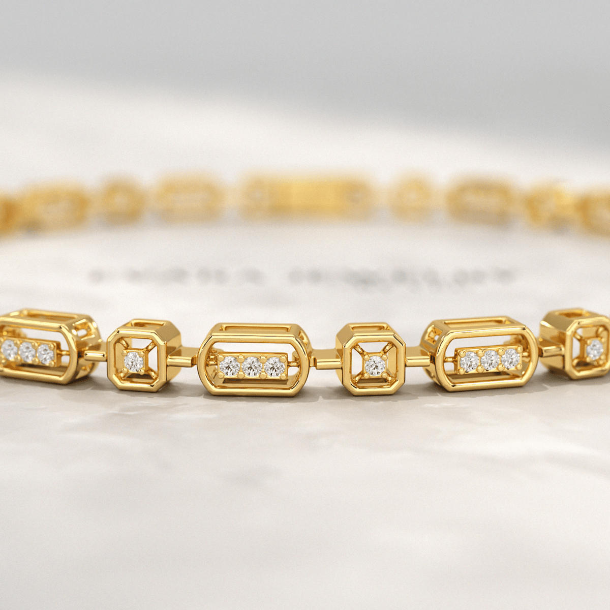Modern Diamond Tennis Bracelet with Lab Grown Diamond - Evara Jewelry LLC
