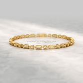 Modern Diamond Tennis Bracelet with Lab Grown Diamond - Evara Jewelry LLC