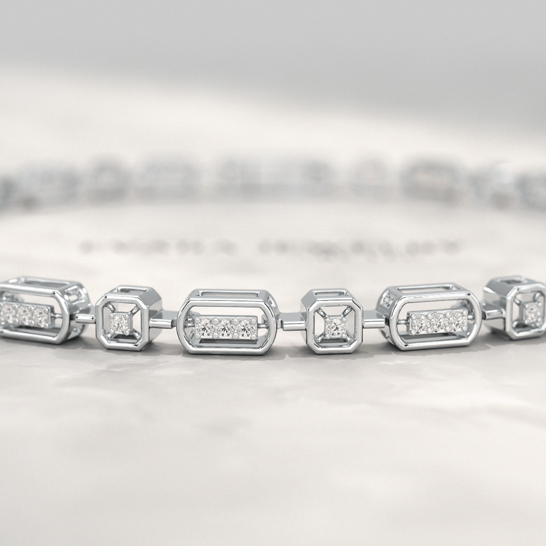 Modern Diamond Tennis Bracelet with Lab Grown Diamond - Evara Jewelry LLC