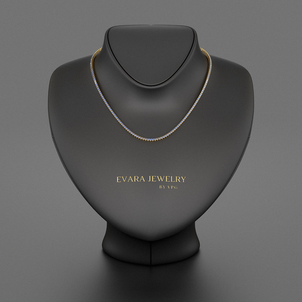 Natural Blue Ombre Sapphire Tennis Necklace - Evara Jewelry LLC