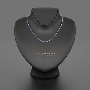 Natural Blue Ombre Sapphire Tennis Necklace - Evara Jewelry LLC