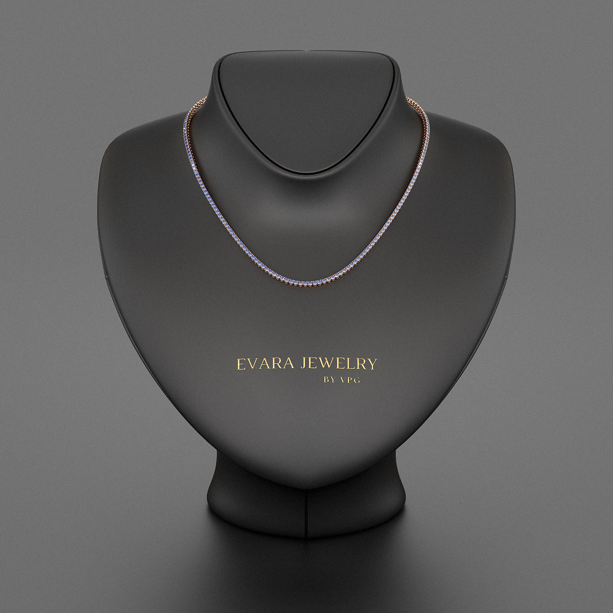 Natural Blue Ombre Sapphire Tennis Necklace - Evara Jewelry LLC