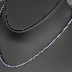 Natural Blue Ombre Sapphire Tennis Necklace - Evara Jewelry LLC