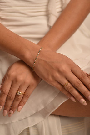 Natural Emerald & Diamond Alternate Tennis Bracelet in 14K/18K Gold - Evara Jewelry LLC