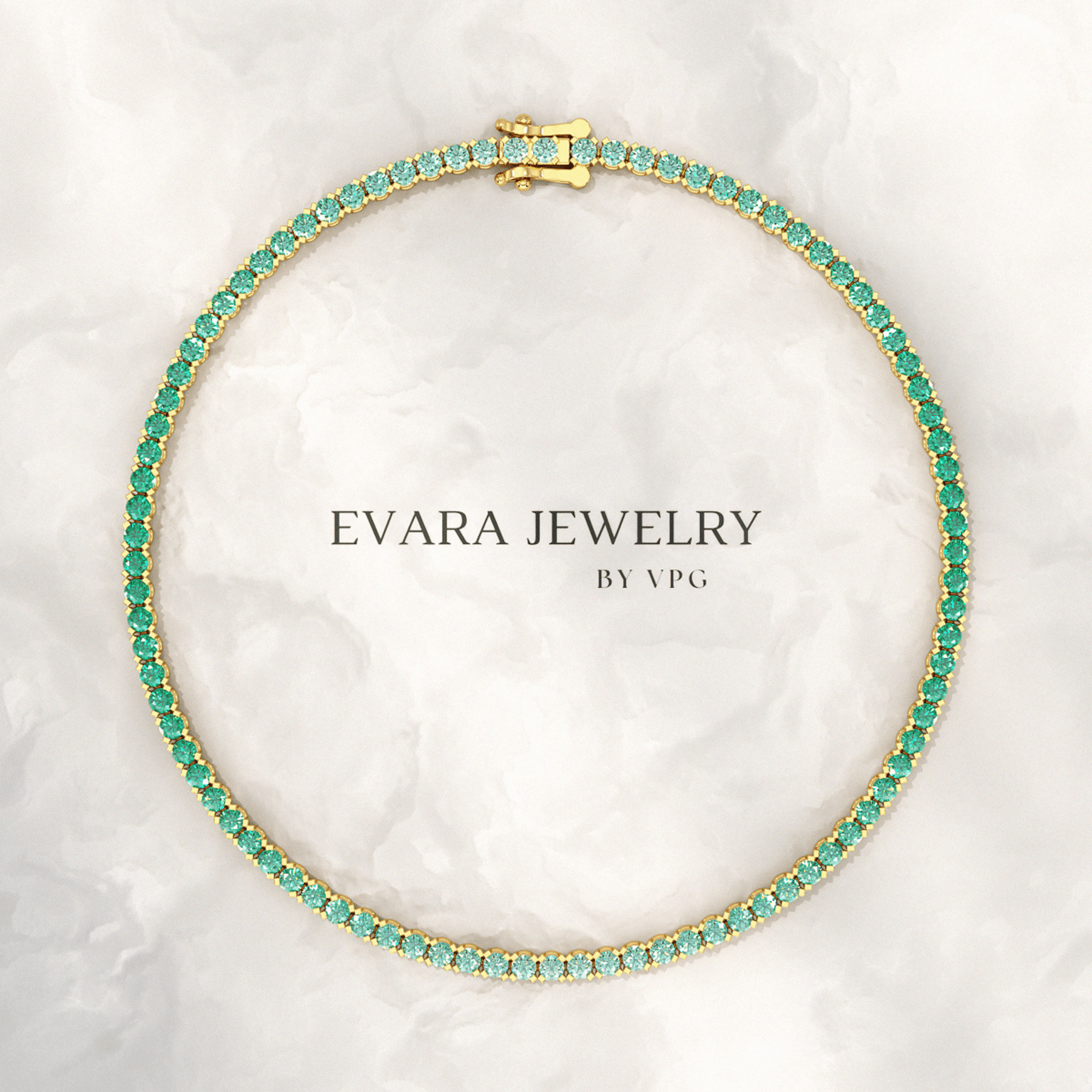 Natural Emerald Ombre 3.12 Carats Tennis Bracelet in 14K/18K Yellow Gold - Evara Jewelry LLC