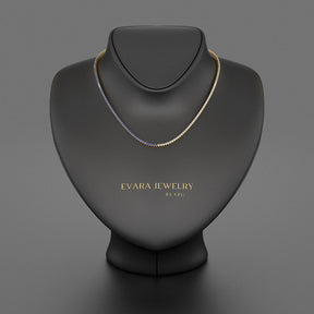 Natural Sapphire & Diamond 50 - 50 Tennis Necklace in 14K/18K Gold - Evara Jewelry LLC