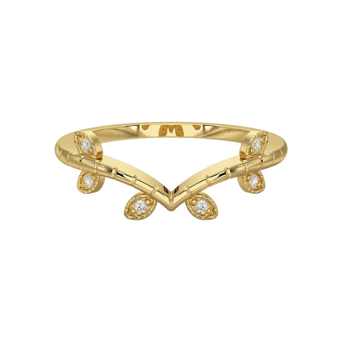 Nature Inspired Diamond Twig Stacking Ring - Evara Jewelry LLC