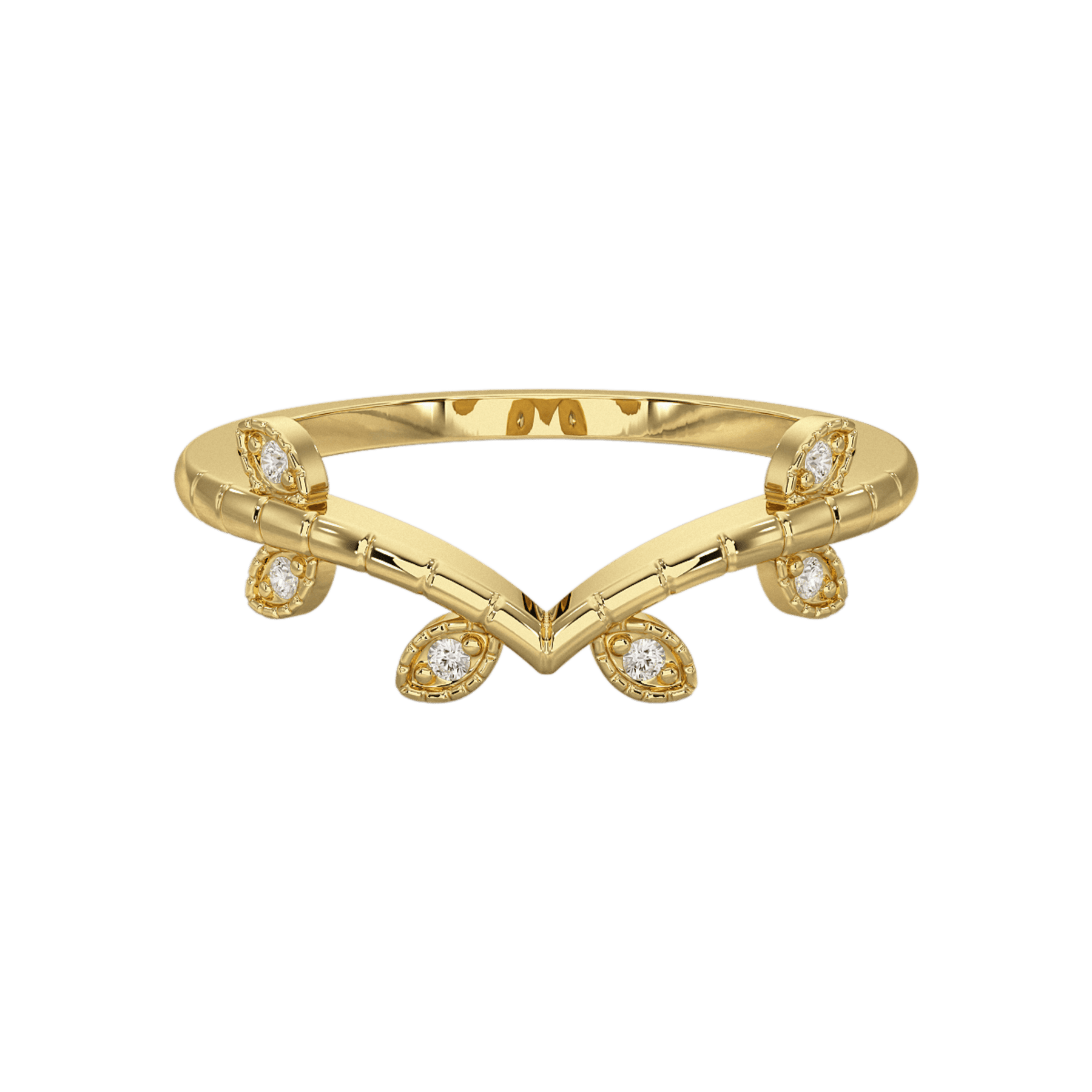 Nature Inspired Diamond Twig Stacking Ring - Evara Jewelry LLC