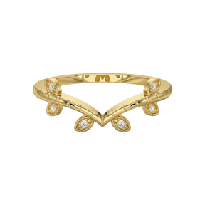 Nature Inspired Diamond Twig Stacking Ring - Evara Jewelry LLC