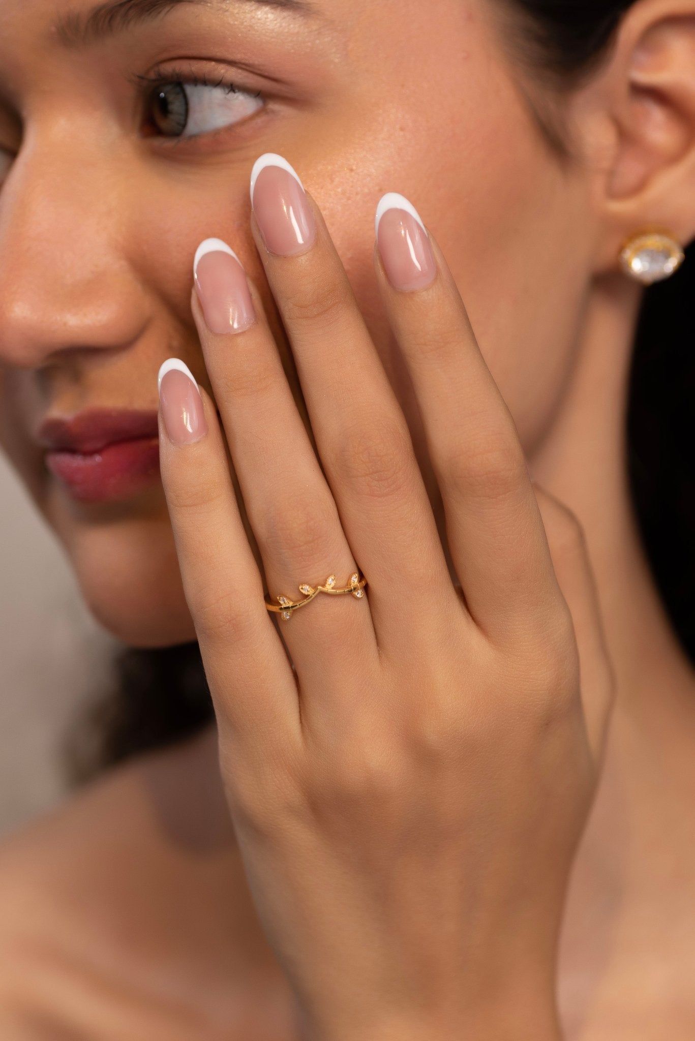 Nature Inspired Diamond Twig Stacking Ring - Evara Jewelry LLC