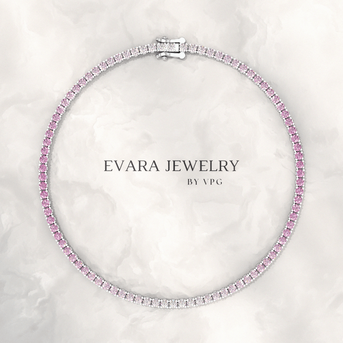 Ombre 3.28 Carats Natural Pink Sapphire Tennis Bracelet in 14K/18K Rose Gold - Evara Jewelry LLC
