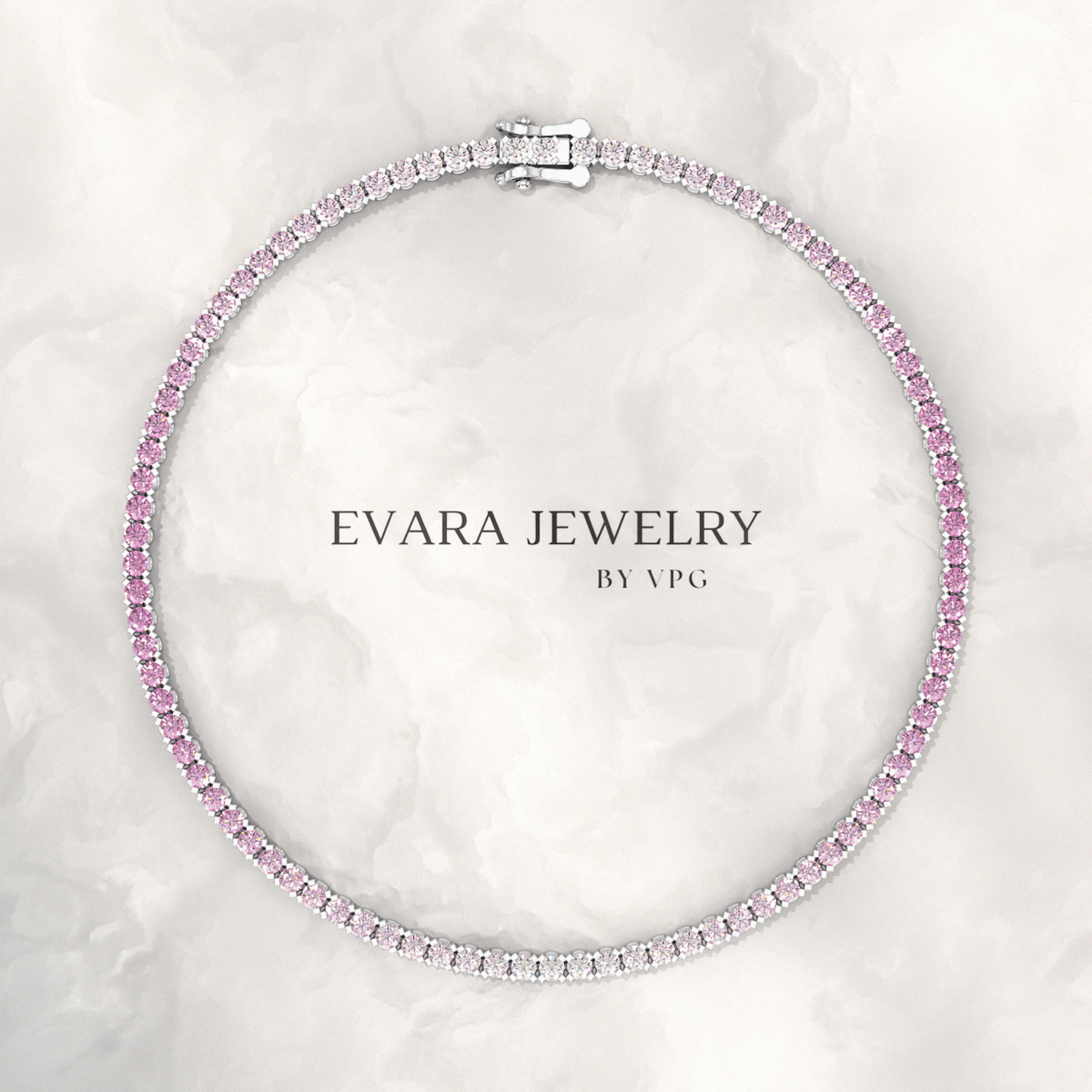 Ombre 3.28 Carats Natural Pink Sapphire Tennis Bracelet in 14K/18K Rose Gold - Evara Jewelry LLC