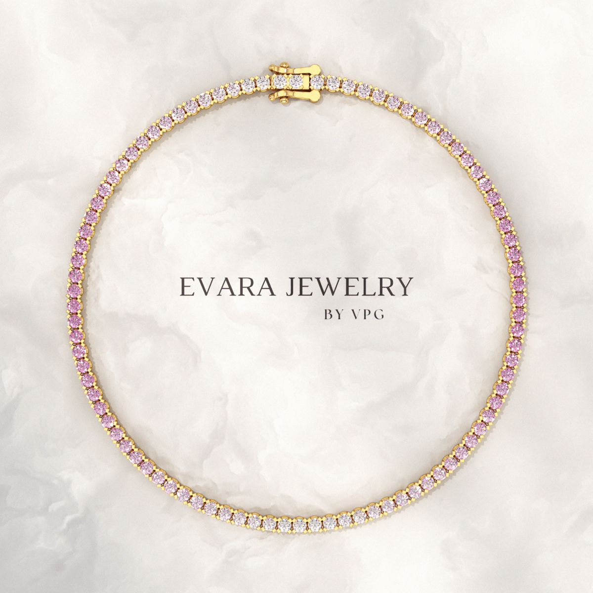 Ombre 3.28 Carats Natural Pink Sapphire Tennis Bracelet in 14K/18K Rose Gold - Evara Jewelry LLC