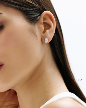 Oval Cut Lab Grown Diamond Stud Earrings: 4 Prong Set, Everyday Earrings - Evara Jewelry LLC