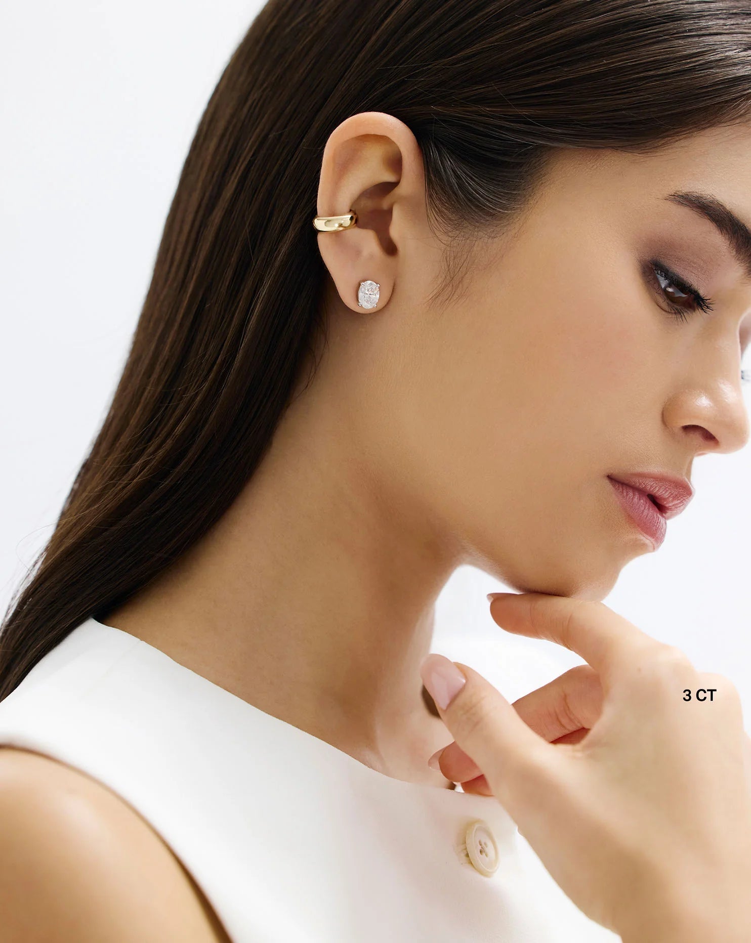 Oval Cut Lab Grown Diamond Stud Earrings: 4 Prong Set, Everyday Earrings - Evara Jewelry LLC